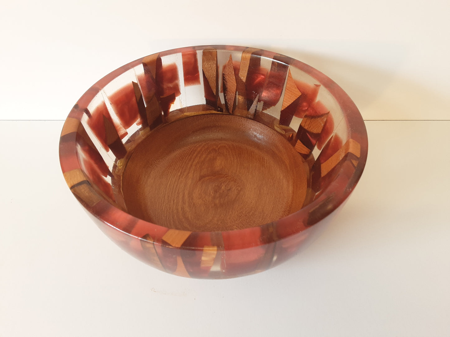 Resin and timber salad bowl