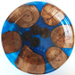 Wood and resin serving bowl