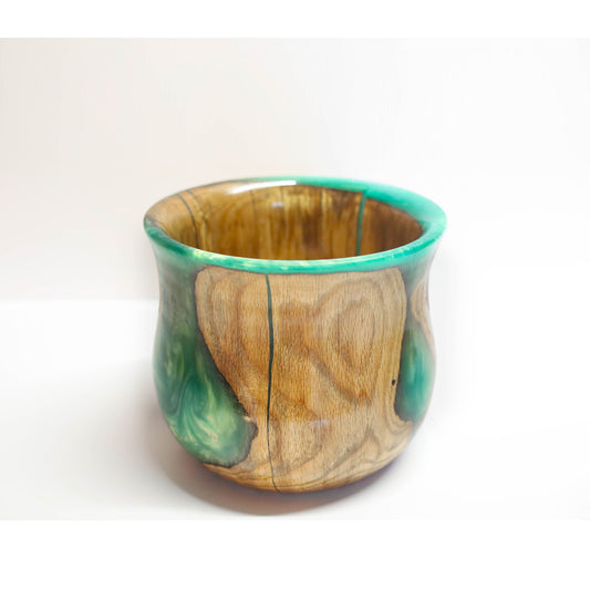 Black walnut and resin bowl