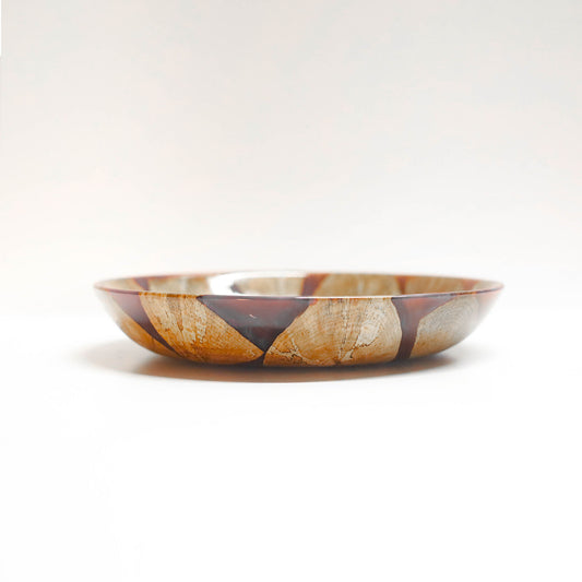 Wood and resin bowl