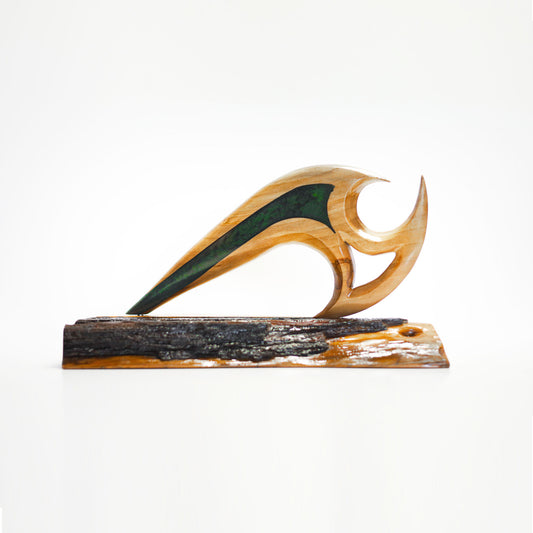Wood Sculpture with resin