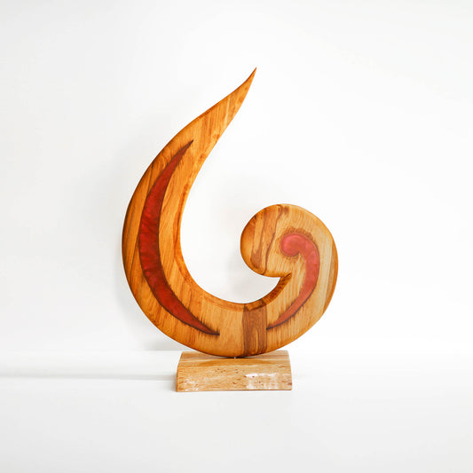 Wood Sculpture with resin