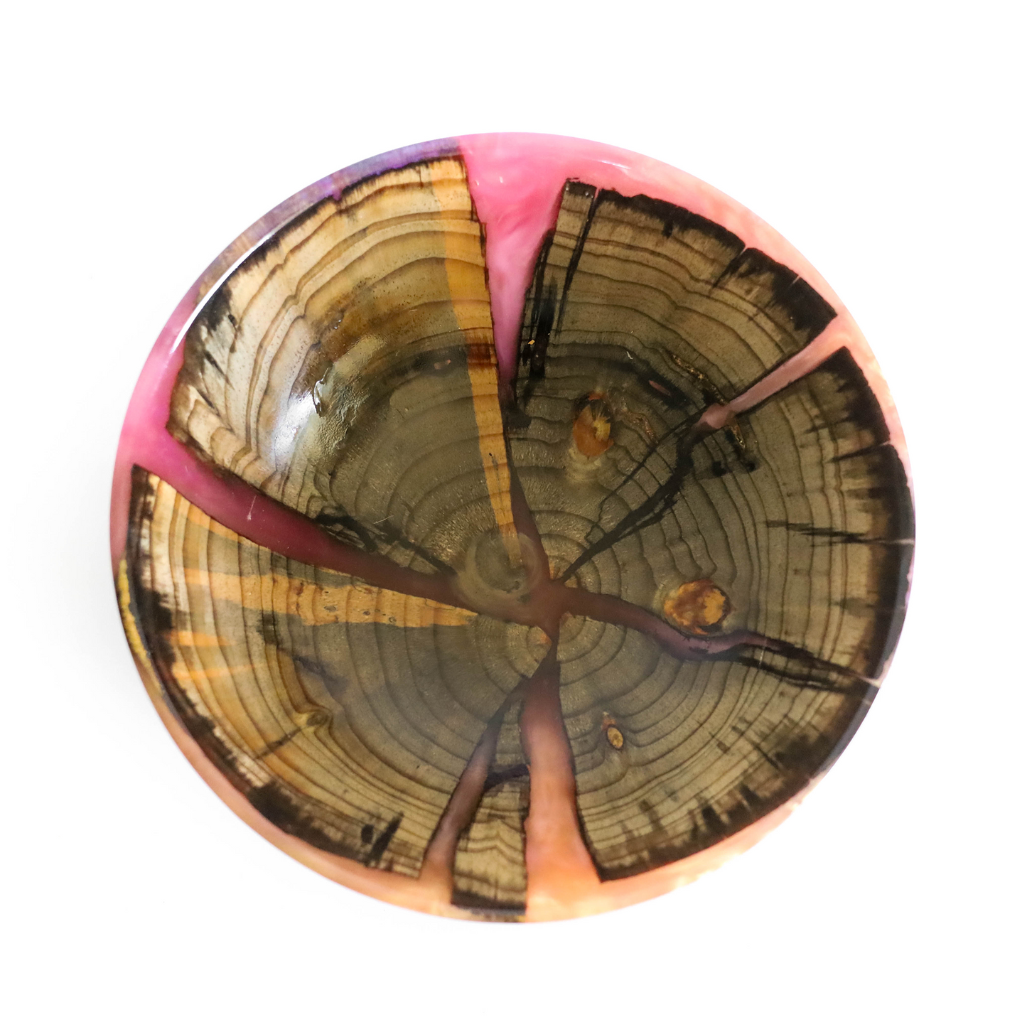 Wood and resin salad bowl